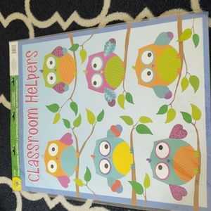 Teaching Tree - Owls Classroom Helper Chart - Set of 2 - NWT